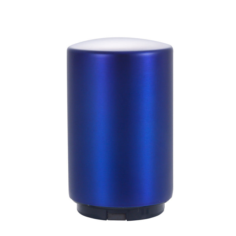 Blue portable beer bottle opener on a white background