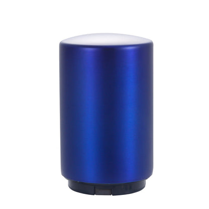 Blue portable beer bottle opener on a white background