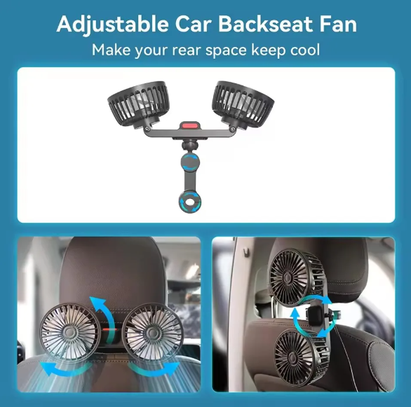 Adjustable Car Backseat Fan
