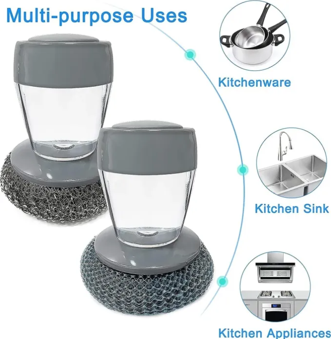 Soap Dispenser Steel Brush